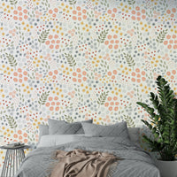 Soft Floral Dreams Wallpaper in pastel hues, GD1811