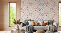 Artistic floral wallpaper for home décor