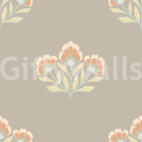 Soft Floral Symphony decorative pattern mural, gentle interior upgrade.