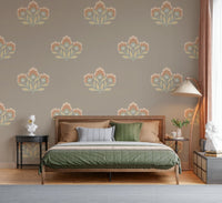 Elegant Symphony classic bedroom wallpaper with subtle blush.