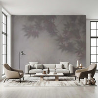 Aesthetic misty foliage wall mural for lounge area decor.