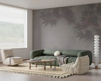 Soft Foliage Haze Wall Mural for a bedroom feature wall.