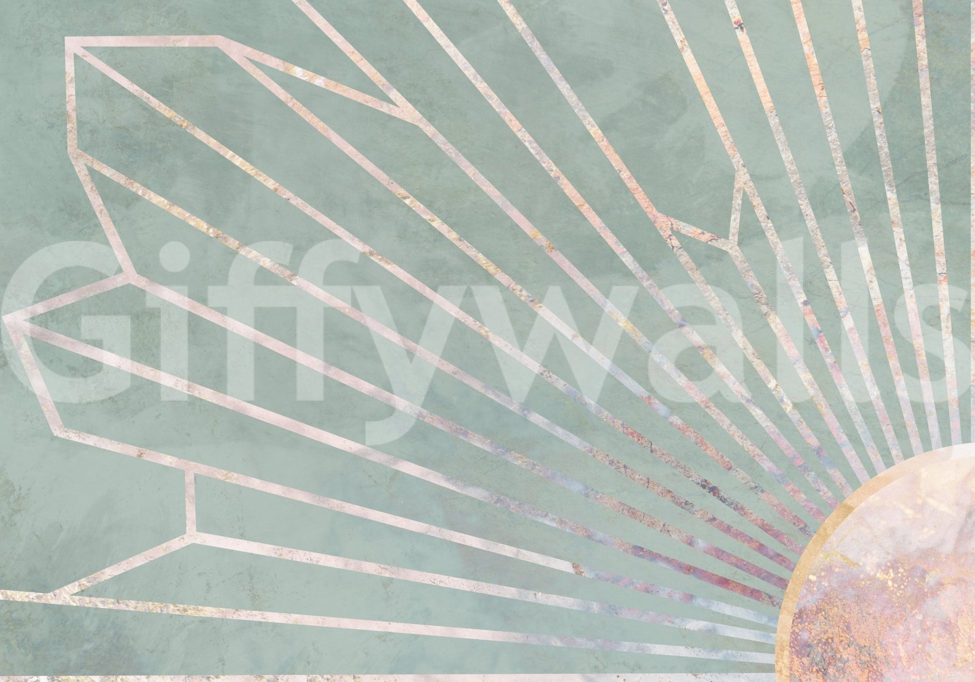 Soft Geo Sunrise Wall Mural -2464593