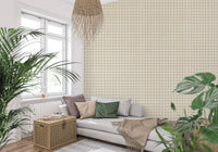 Modern wall finish in Soft Gingham On Canvas Muted Wallpaper with soft texture GD9214