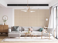 Classic gingham wallpaper pattern, Soft Gingham On Canvas Vintage neutral grid look, GD9215