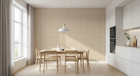 Dining area space featuring Soft Gingham On Canvas Vintage wallpaper soft grid texture, GD9215