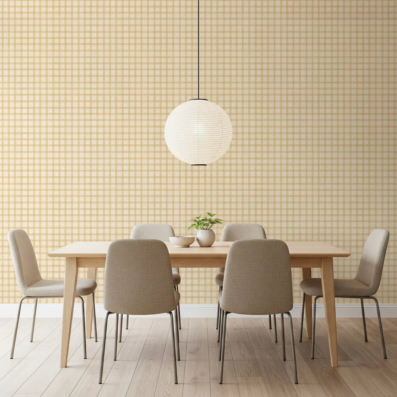 Soft Gingham On Canvas Wallpaper⁠GD9213
