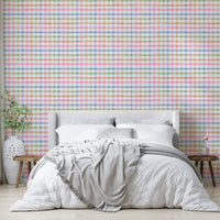 Subtle plaid wallpaper for kitchens and bedrooms

