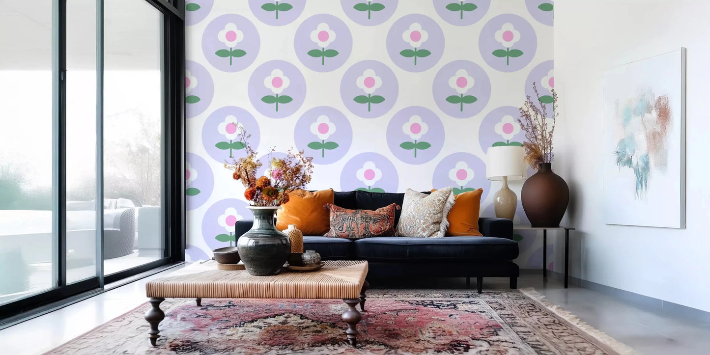 Sweet flower pattern on this wallpaper for a calm Hallway GD9454