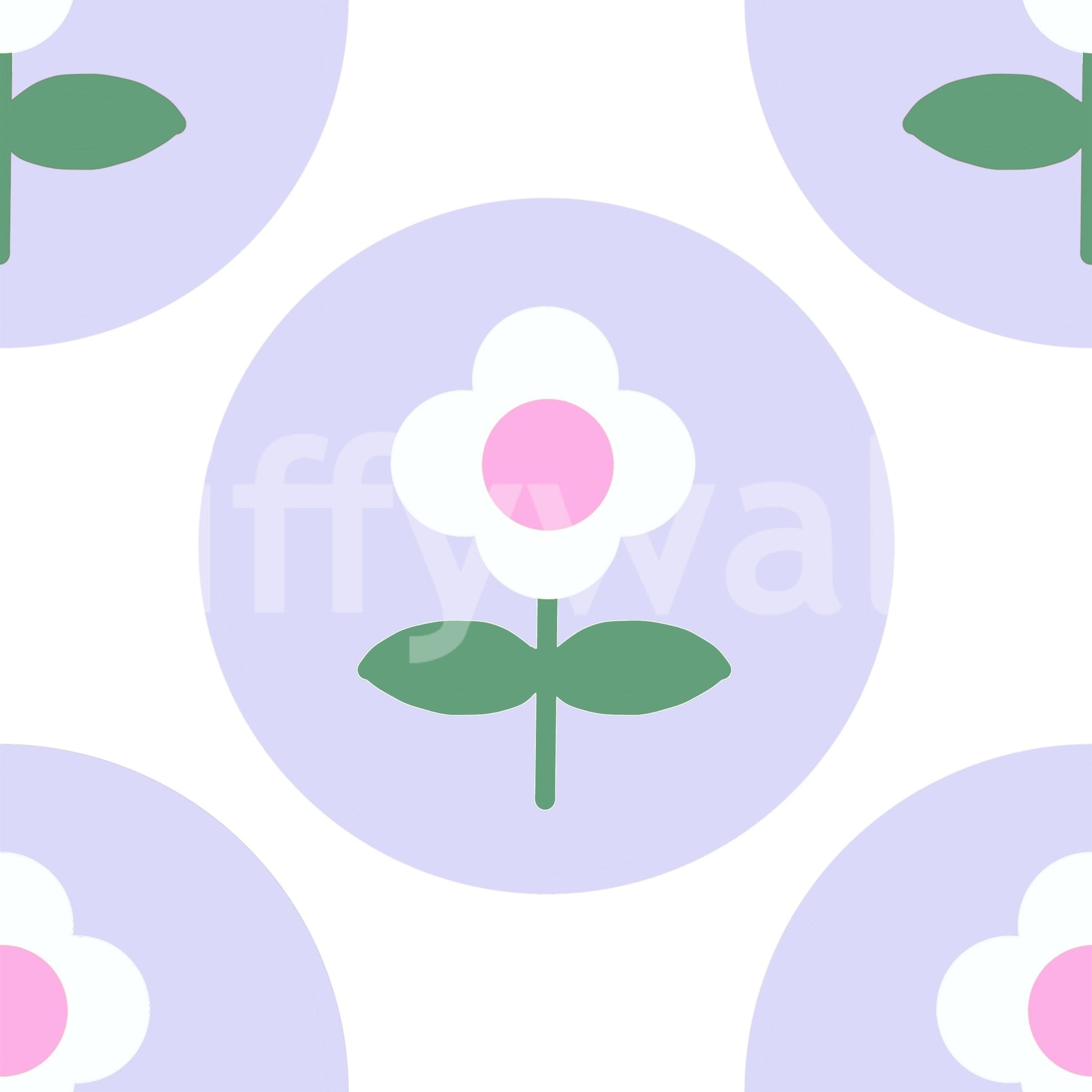 Smooth graphics on the Soft Lavender Bloom wallpaper surface⁠ GD9454