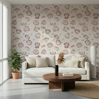 Abstract feline spots on the Soft Leopard Print Wallpaper mural.