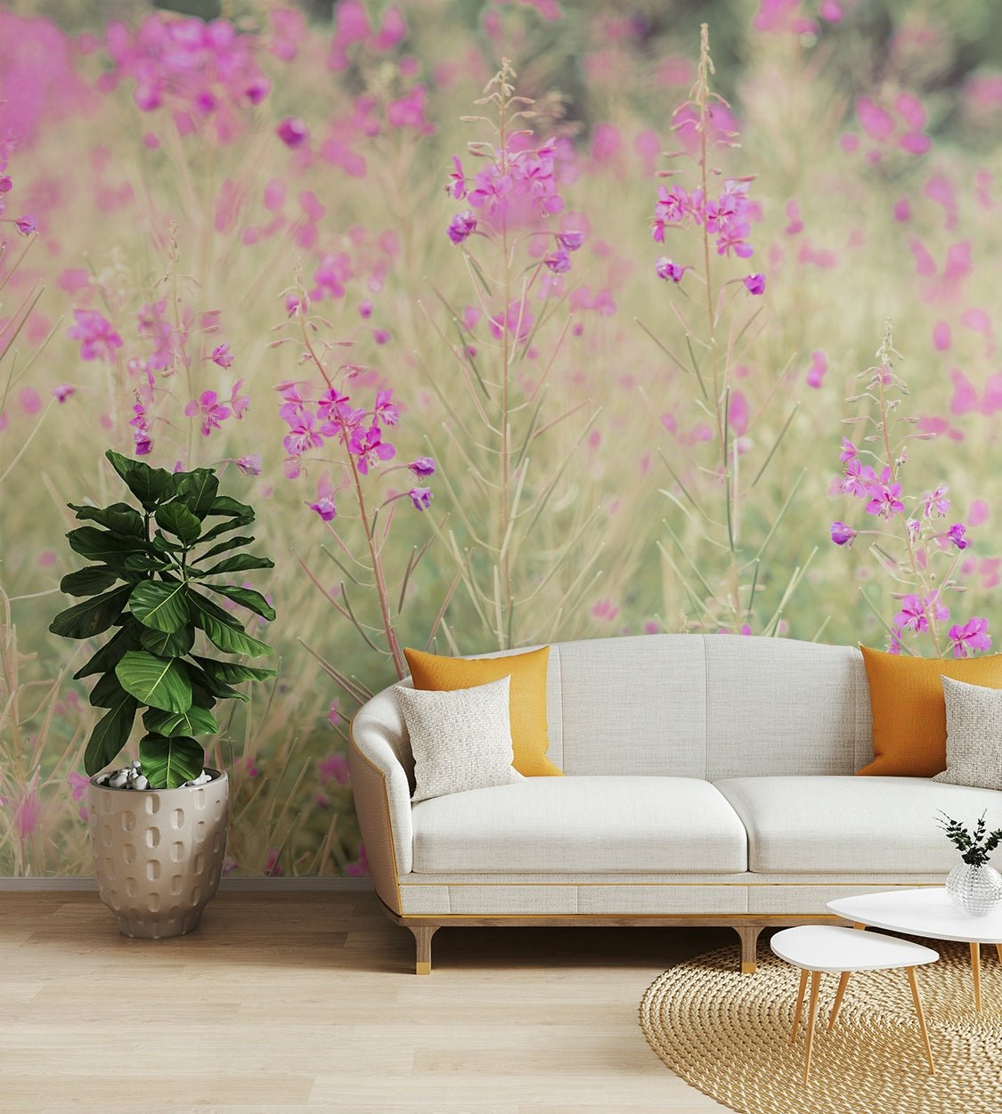 Pastel meadow wallpaper for walls
