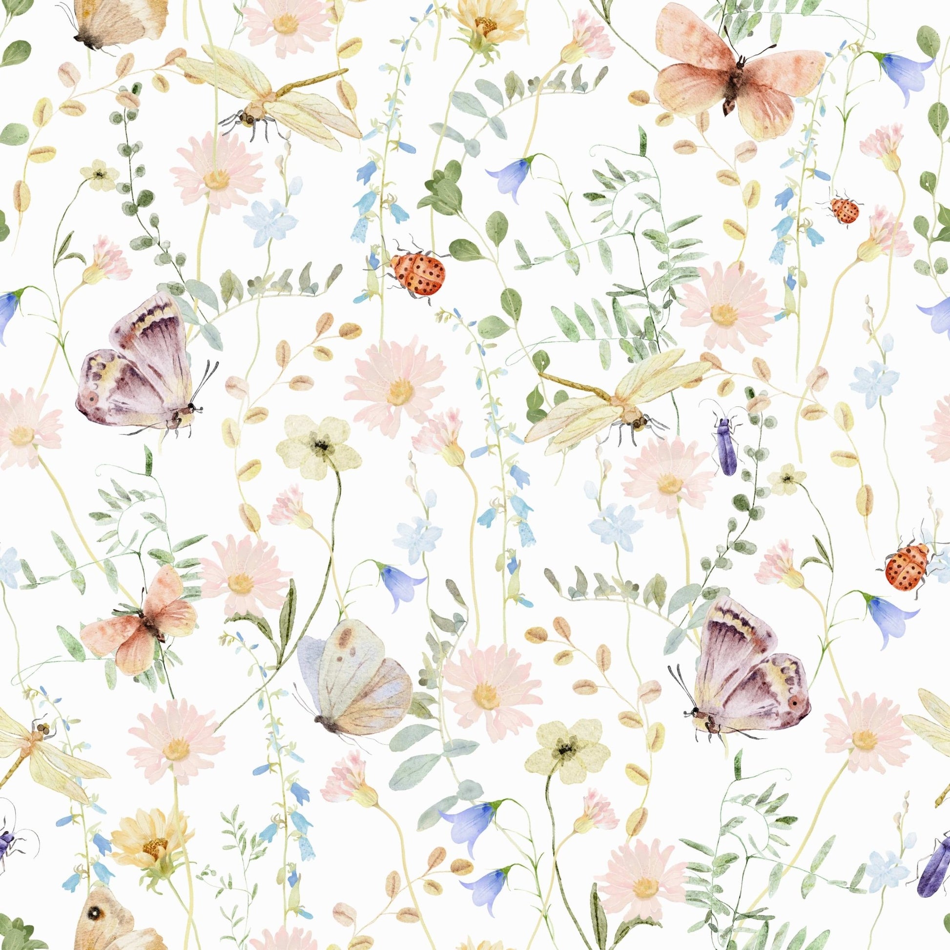 Soft Meadow Whispers Wallpaper⁠