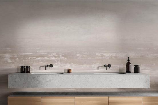 Beige and cream abstract wall mural D232
