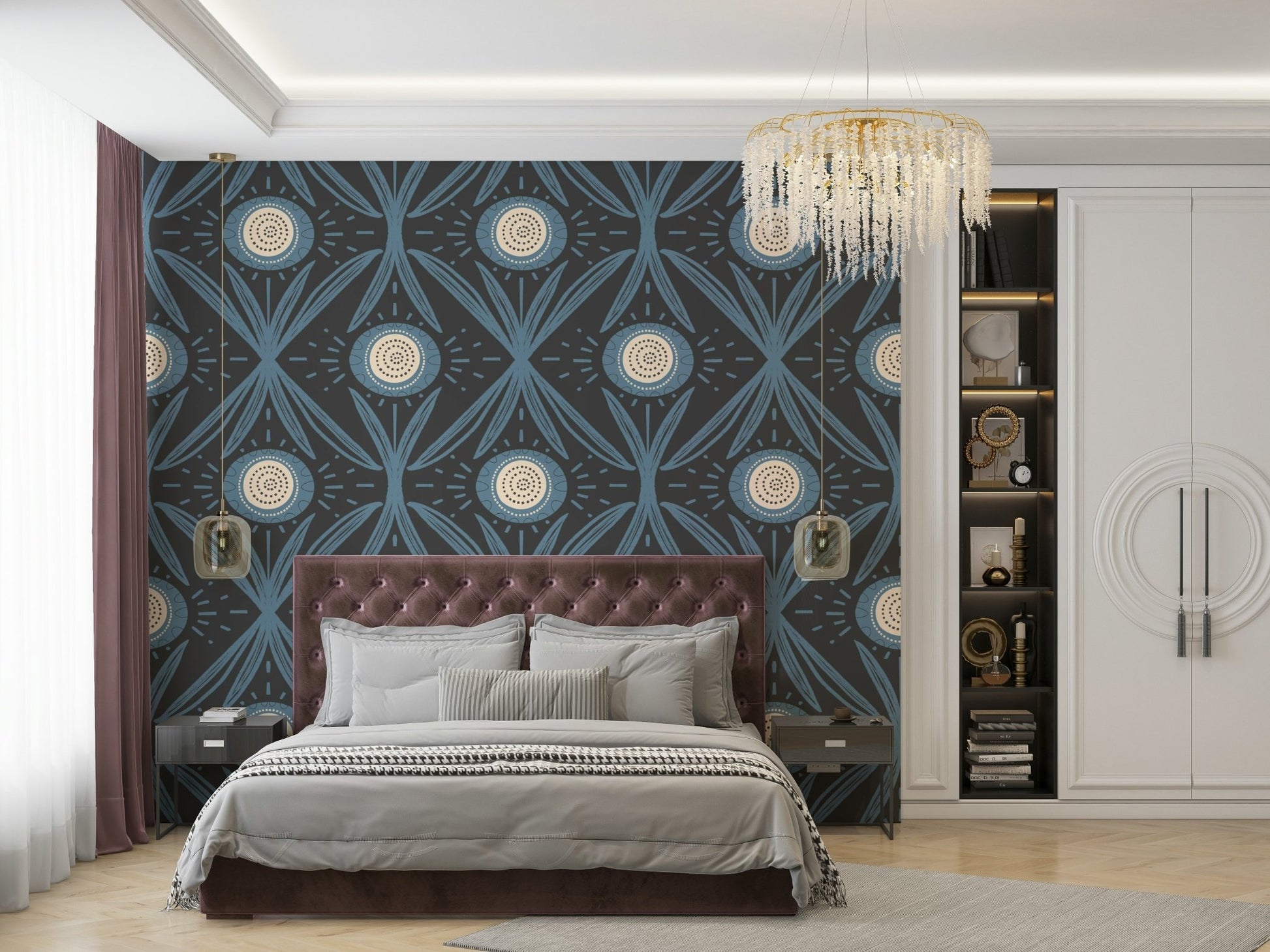 Wallpaper for calm and cozy entryways
