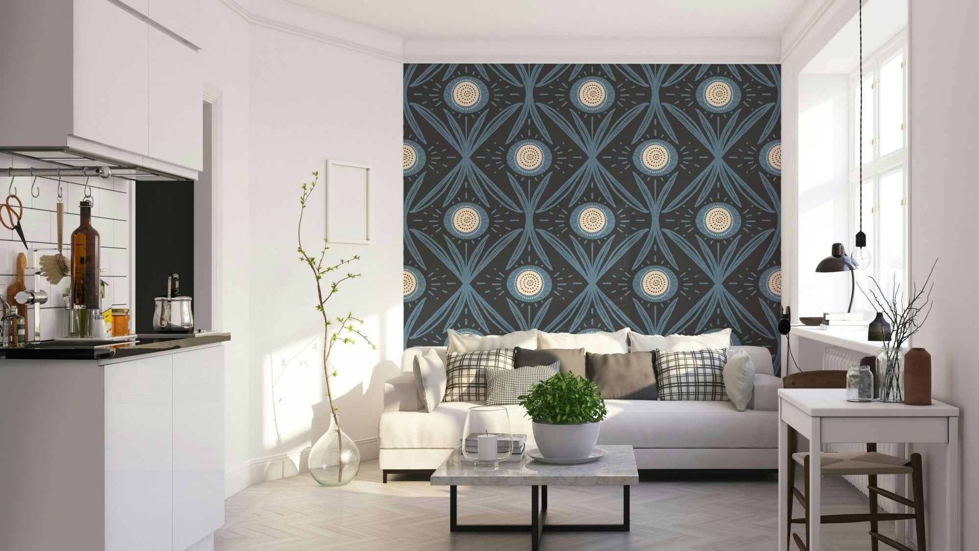 Natural tone wall design with subtle warmth, GD2420
