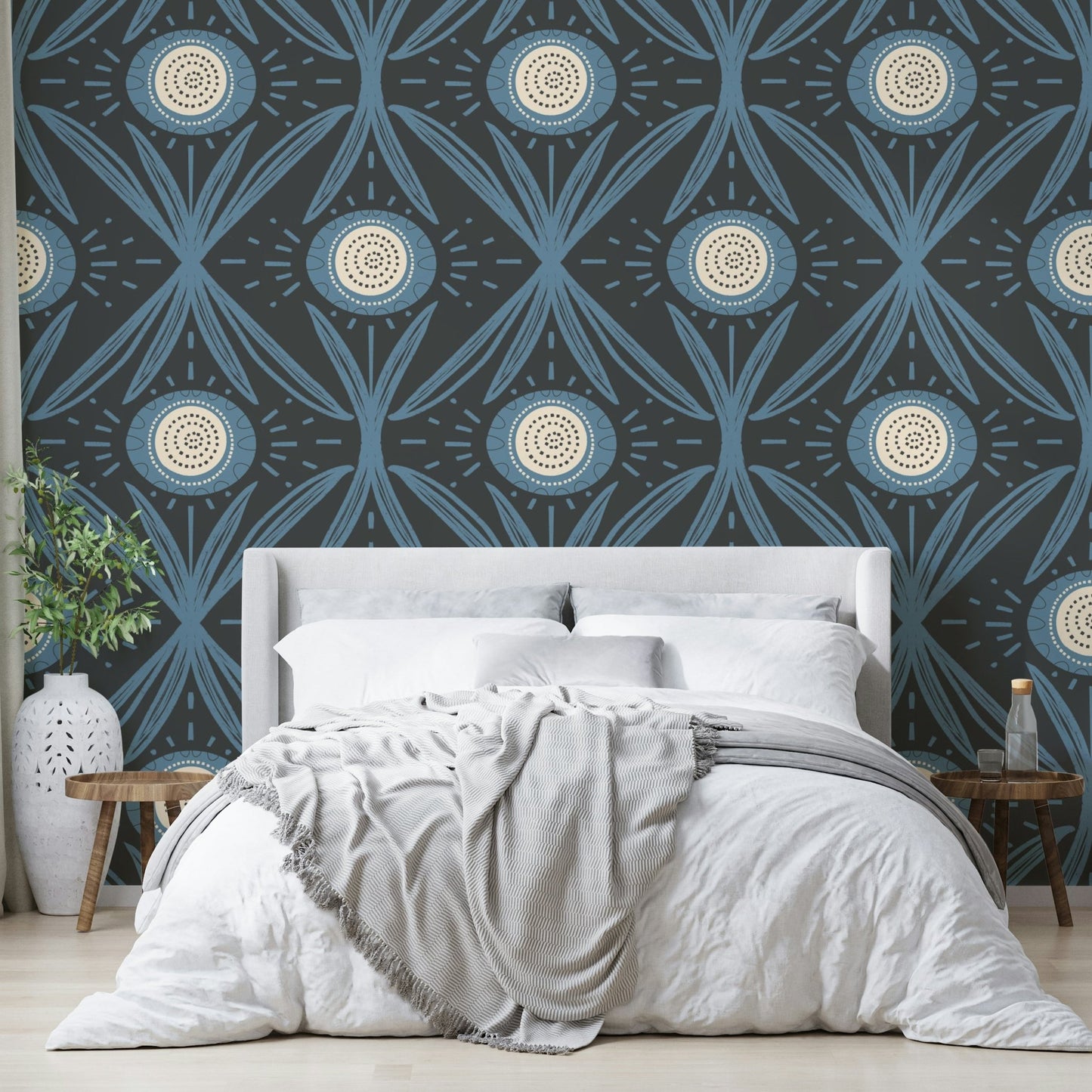 Wall mural in gentle green for home

