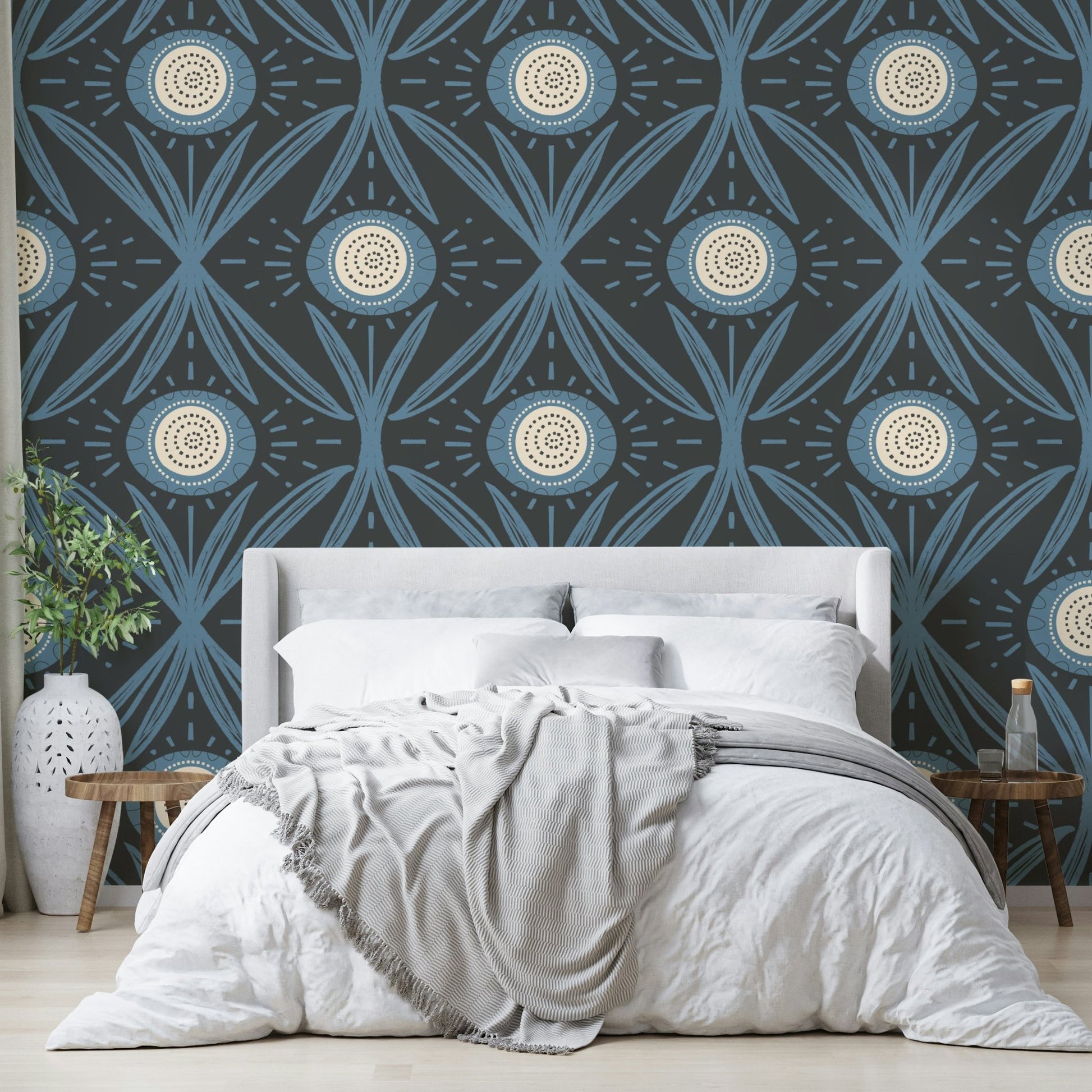 Wall mural in gentle green for home
