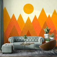 Soft-toned candy mountain wall design