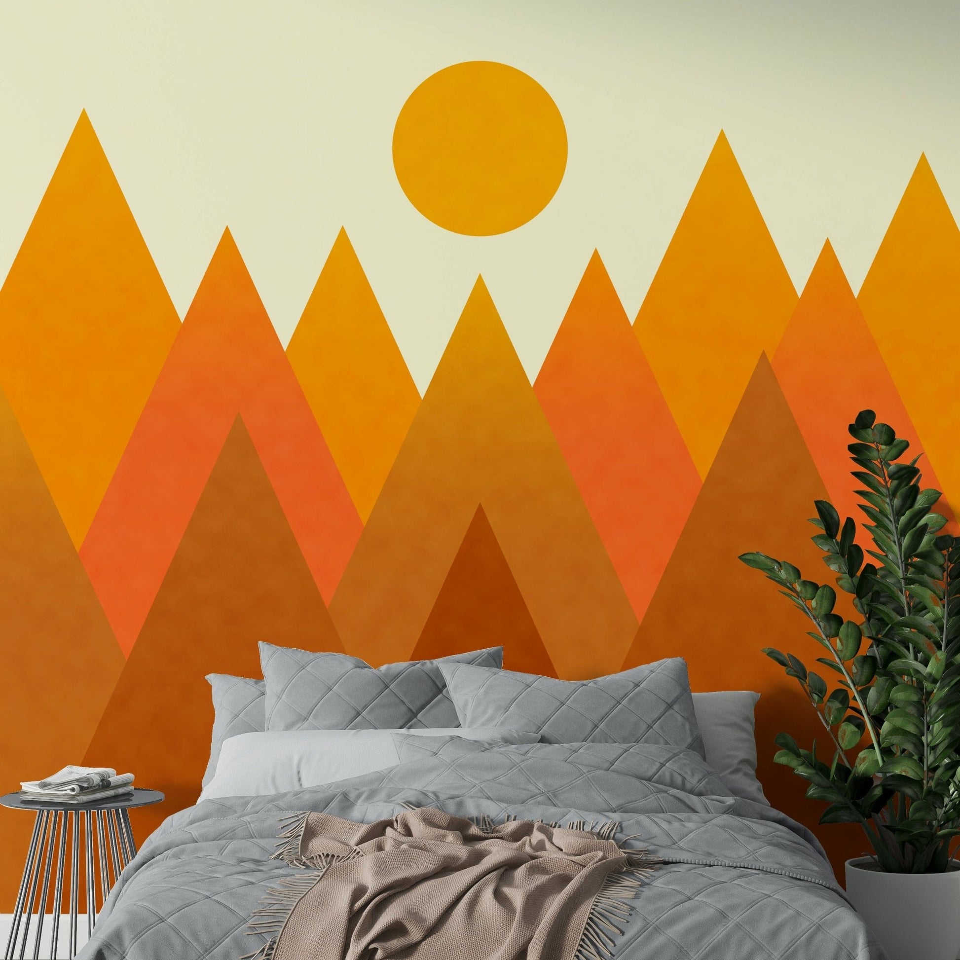 Candy-coloured mountains wallpaper