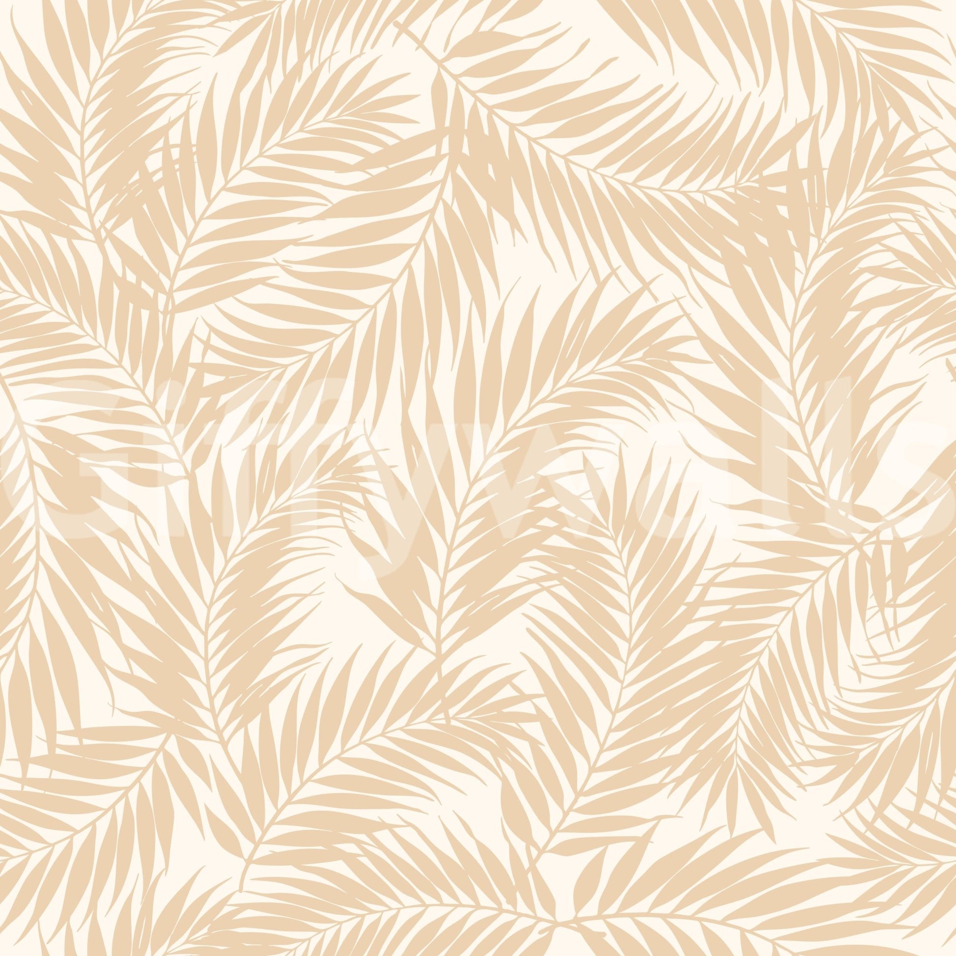 A seamless pattern of sketched palm leaves on a wall

