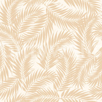 A seamless pattern of sketched palm leaves on a wall

