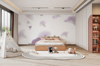 Elegant pastel flower wall mural
