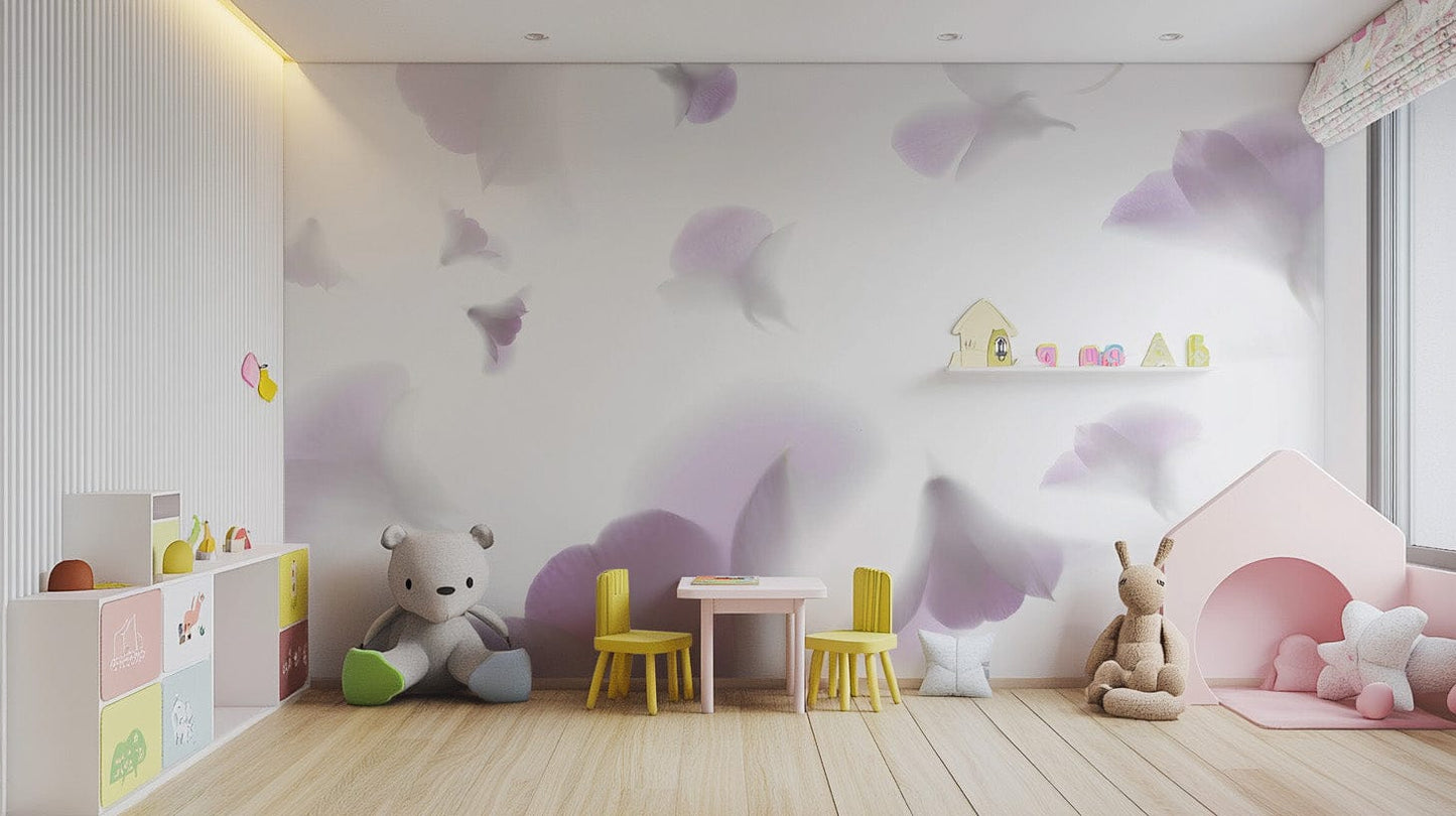 Charming soft pastel floral wall print
