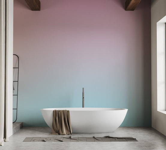 Serene soft pastel sky gradient wallpaper mural for walls., B337