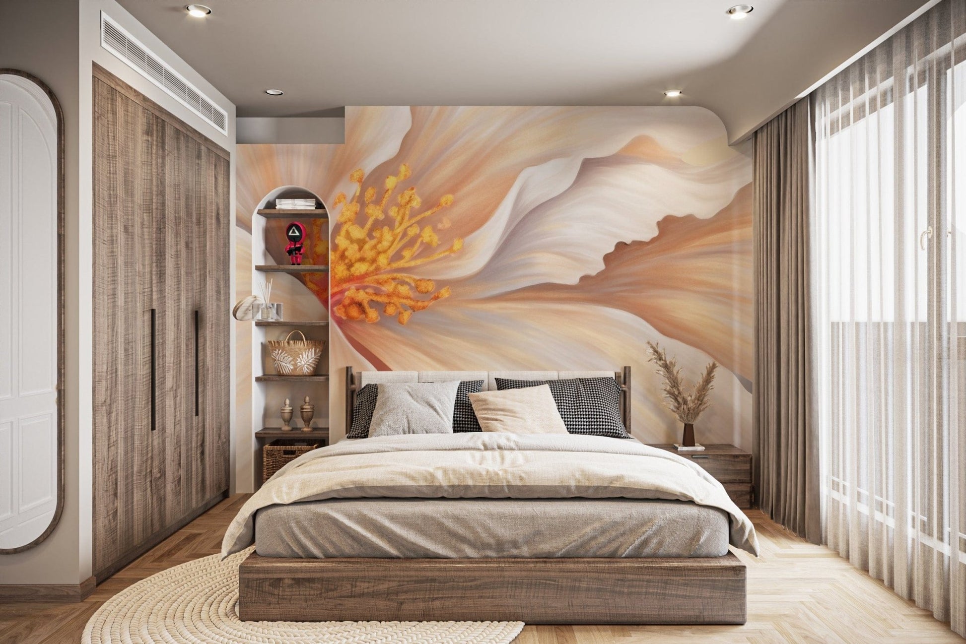 Whispering petals floral wall mural
