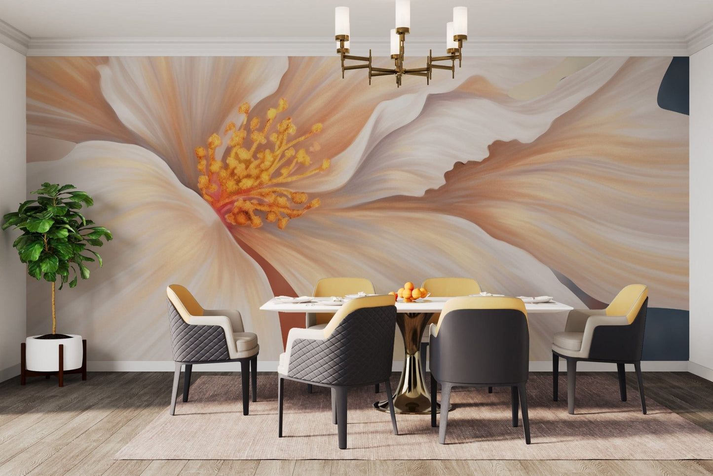 Delicate flower wallpaper for walls
