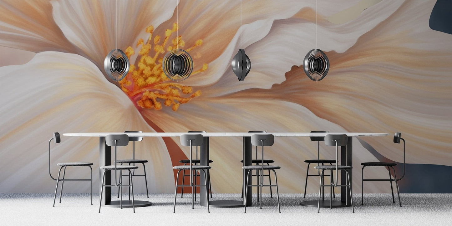 Elegant soft floral wallpaper pattern
