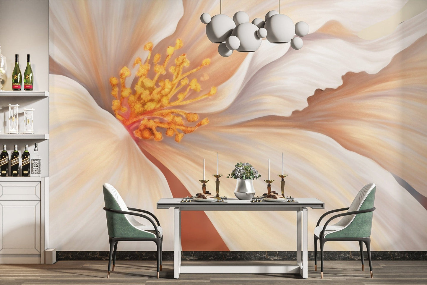 Blush petal detailed floral design
