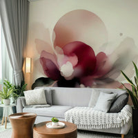 Elegant petal mural with airy, romantic design.

