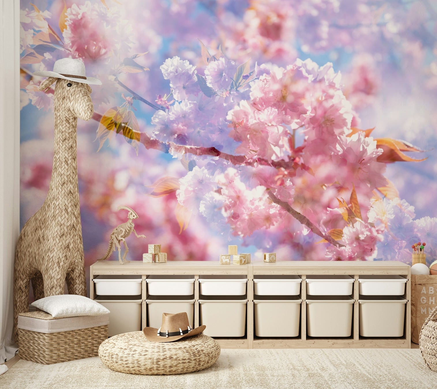The design evokes a sense of peace, mystery, and the subtle beauty of flowers.

