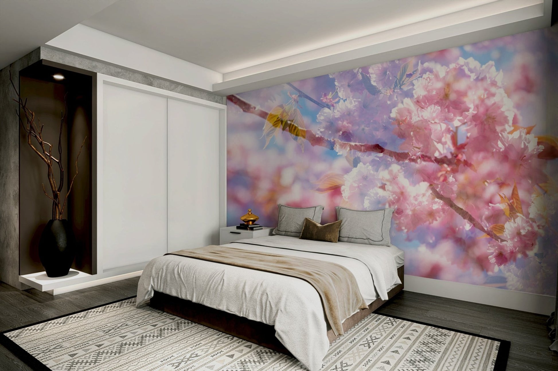 The mural covers a significant wall area.
