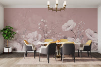 Light Pink Botanical Flower Wallpaper