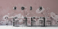 Blush Pink Botanical Floral Wallpaper

