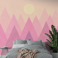 Soft-toned pink candy hills wallpaper