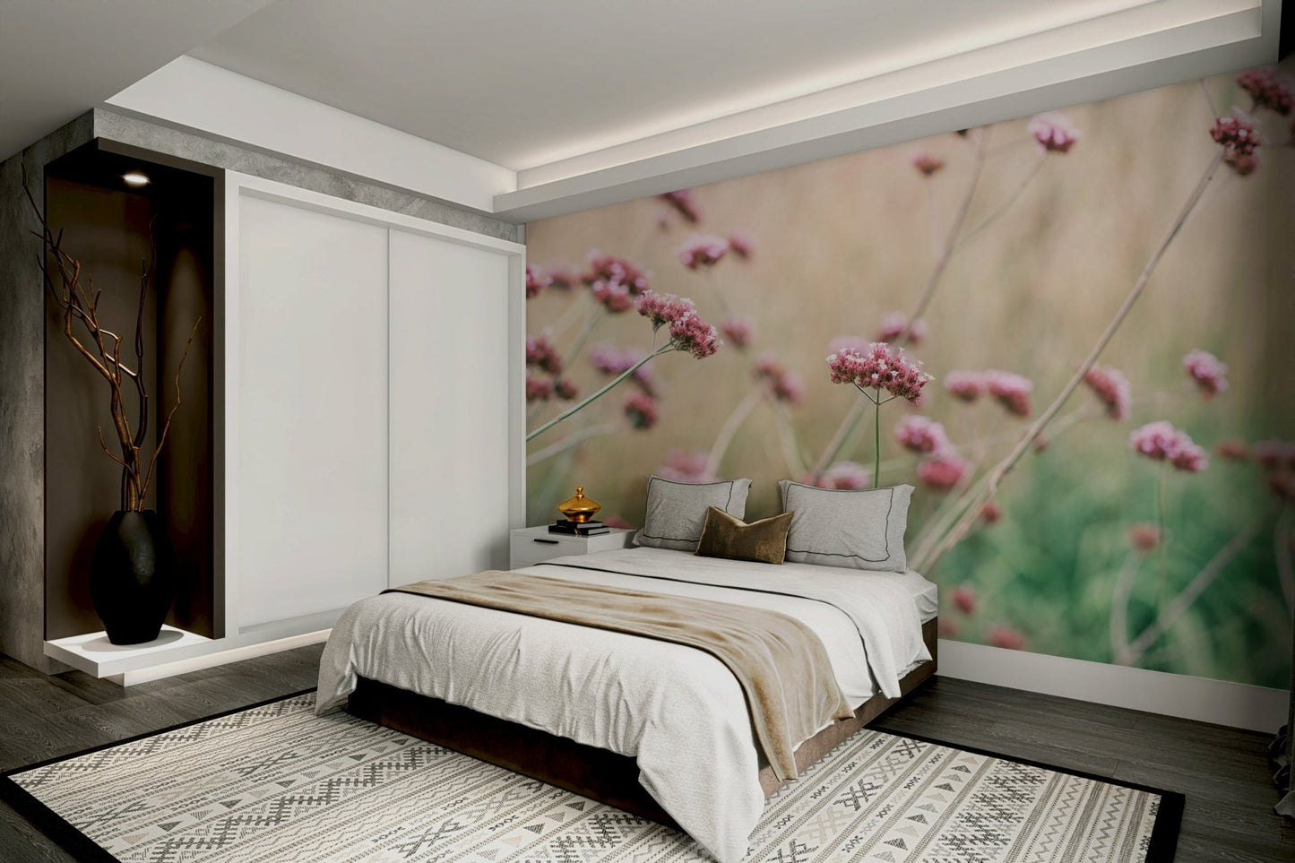 Soft Pink Field Bliss Wall Mural