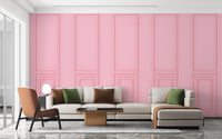 Soft Pink Wood Plank Mural Design wood-07
