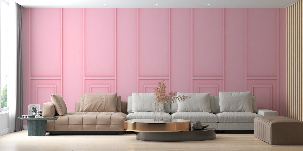 Soft Pink Wood Panel Wallpaper Mural wood-07
