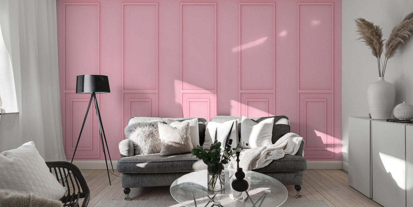 Soft Pink Wood Panel Wallpaper Mural - Giffywalls wood-07