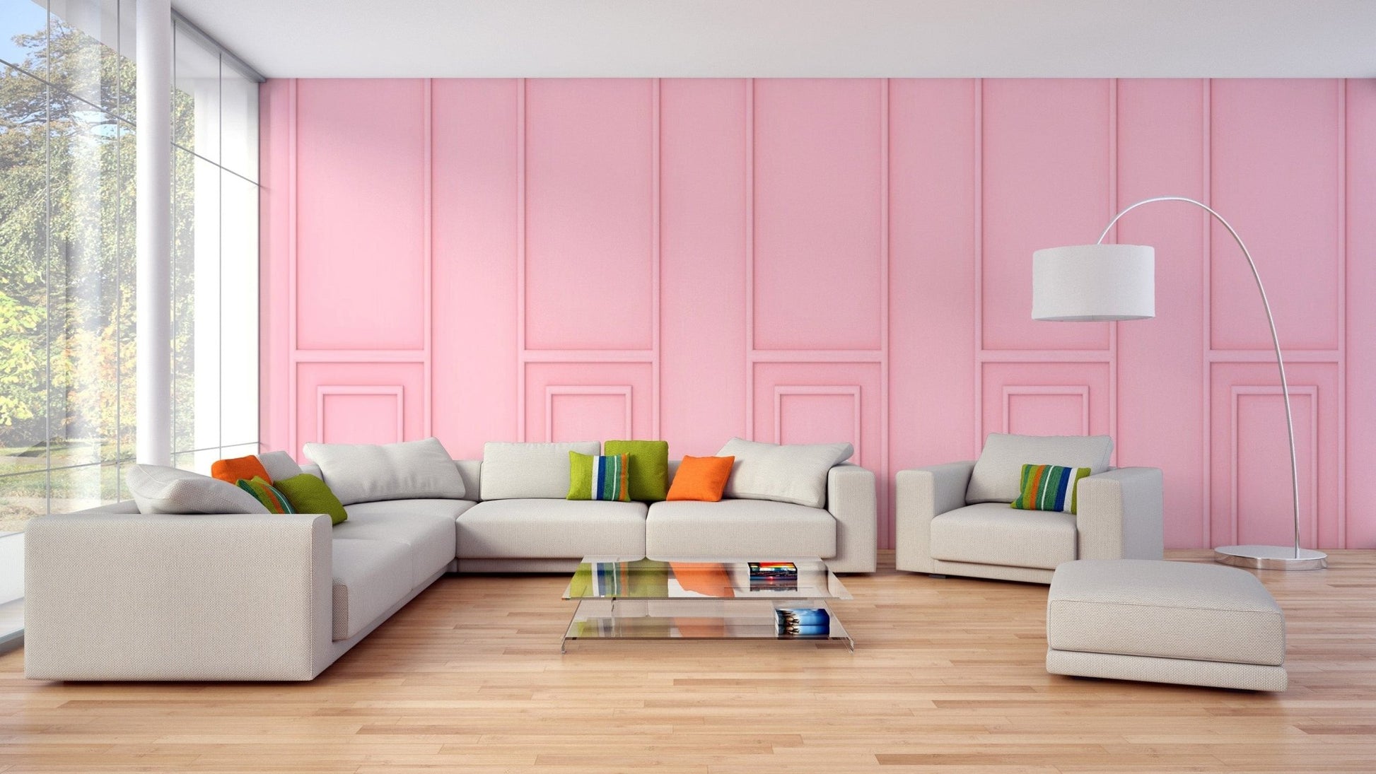 Elegant Pink Wood Panel Wallpaper wood-07
