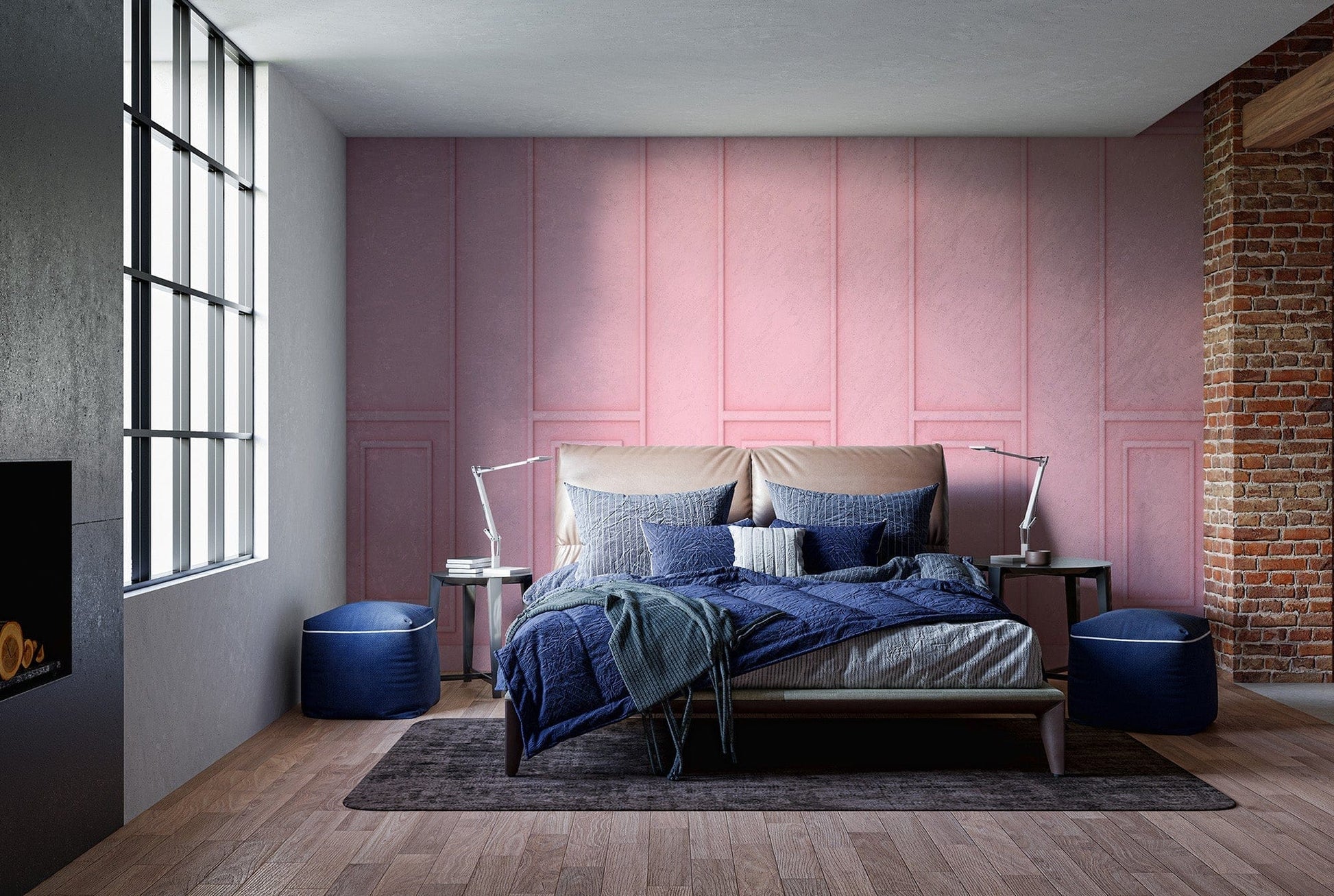 Soft Pink Wood Panel Wallpaper Mural - Giffywalls wood-07