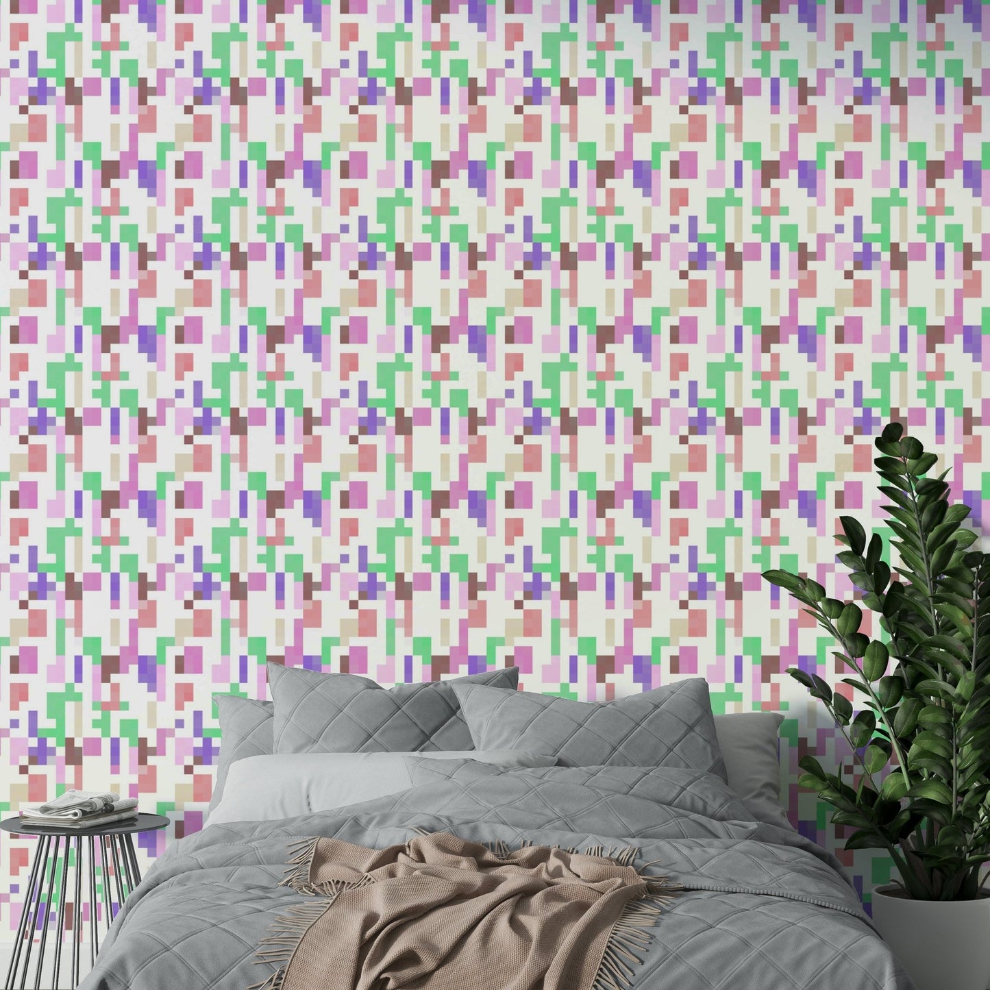 A classic abstract pixel wallpaper for walls.

