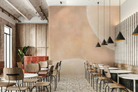 Minimal beige brushstroke wallpaper

