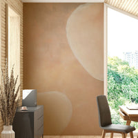 Soft sand tones abstract wall design

