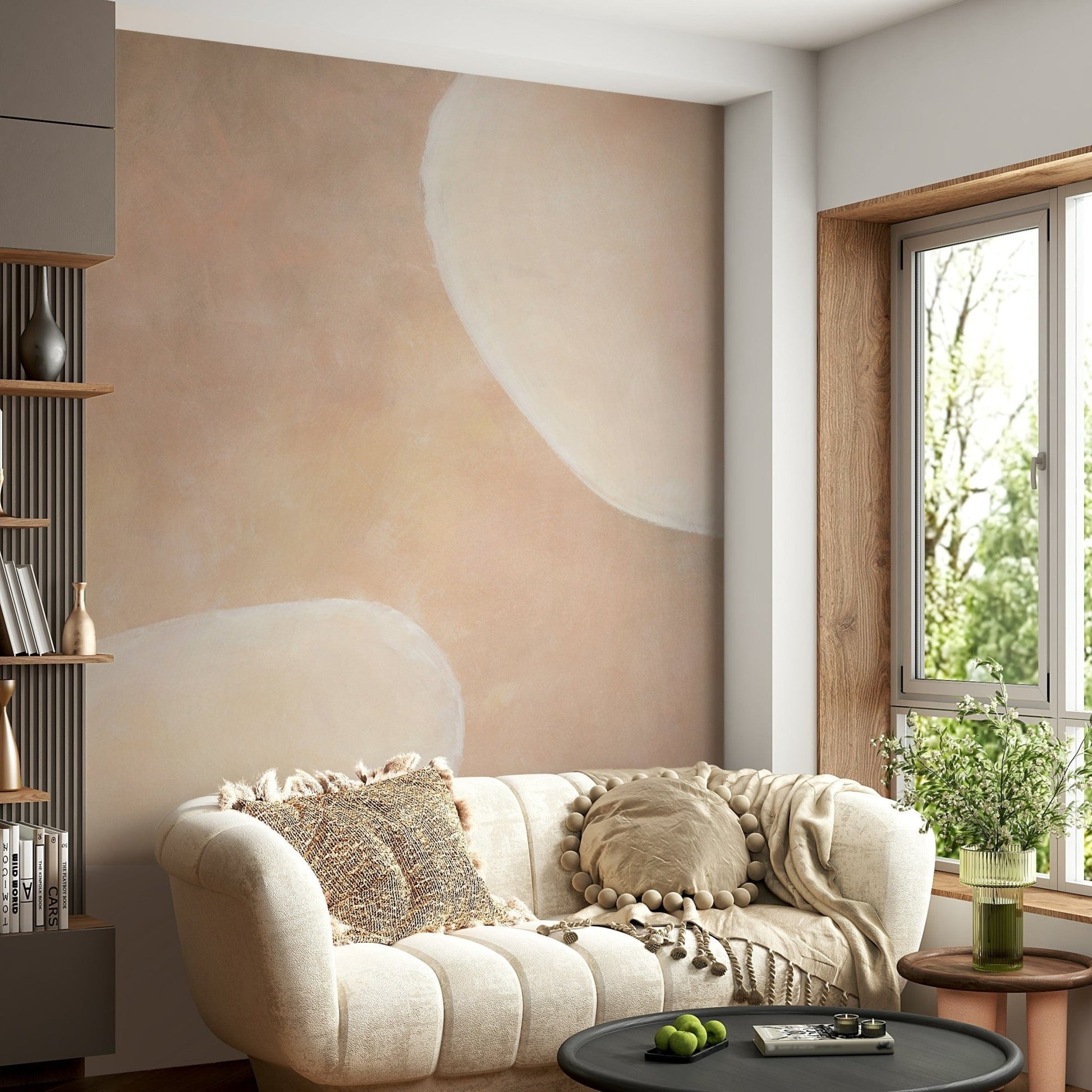 Gentle sand tones wall mural print

