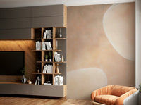 Abstract cream and sand wall design

